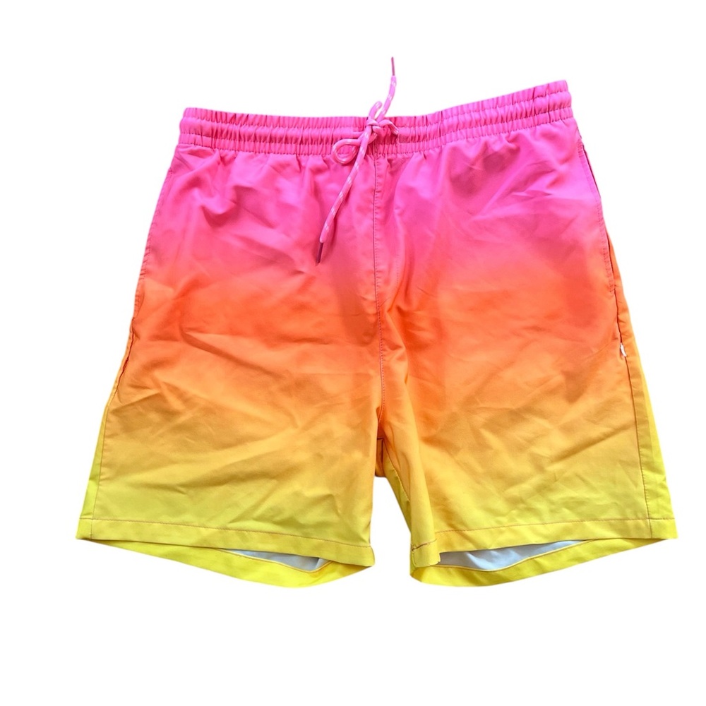 Public Record Vibrant Pink and Yellow Board Shorts